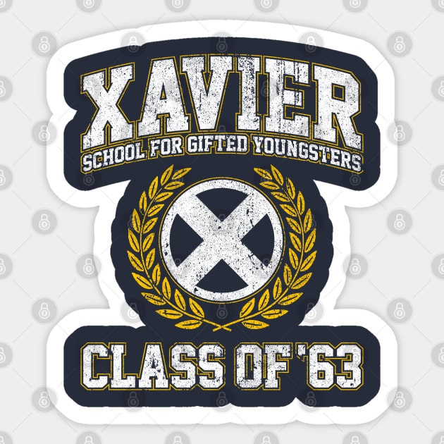 Xavier Class of 63 Sticker by huckblade